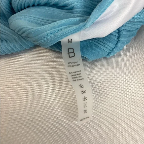 Blue Ribbed Bikini Set.16 - Picture 6 of 6